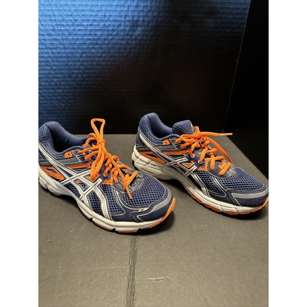 Asics GT-1000 2 Men's Running Shoes Blue Orange Size 6 Pre Owned - Picture 3 of 7